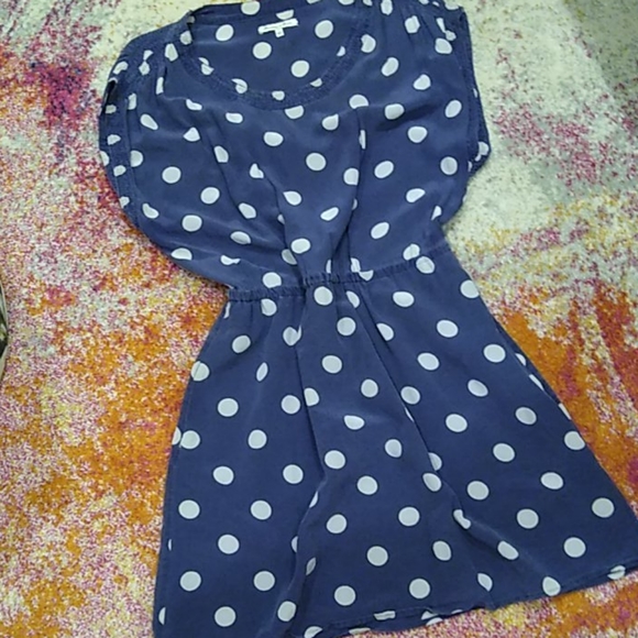 Madewell Silk Dot Dress L - Picture 2 of 5